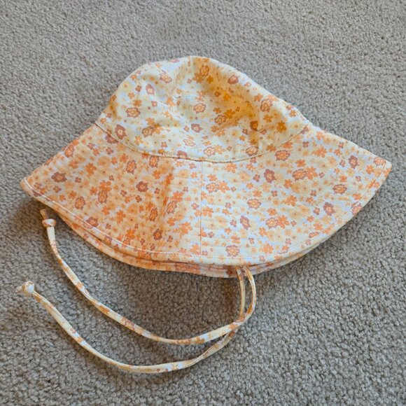 NWT Lack of Color Holiday Sun Hat Peach Bloom Cotton Bucket main image 6